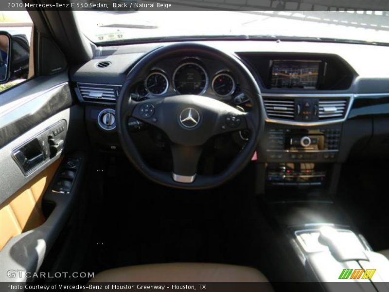 Black / Natural Beige 2010 Mercedes-Benz E 550 Sedan