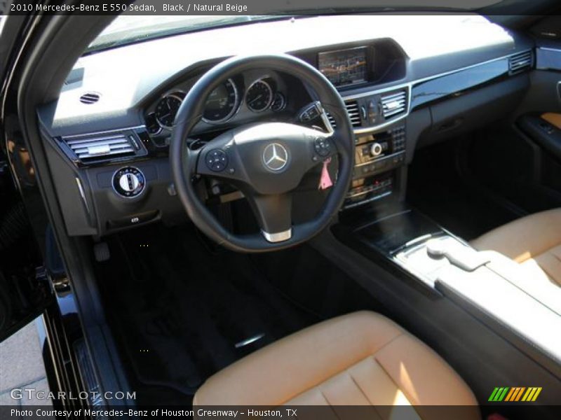 Black / Natural Beige 2010 Mercedes-Benz E 550 Sedan