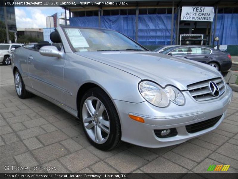 Iridium Silver Metallic / Black 2008 Mercedes-Benz CLK 350 Cabriolet