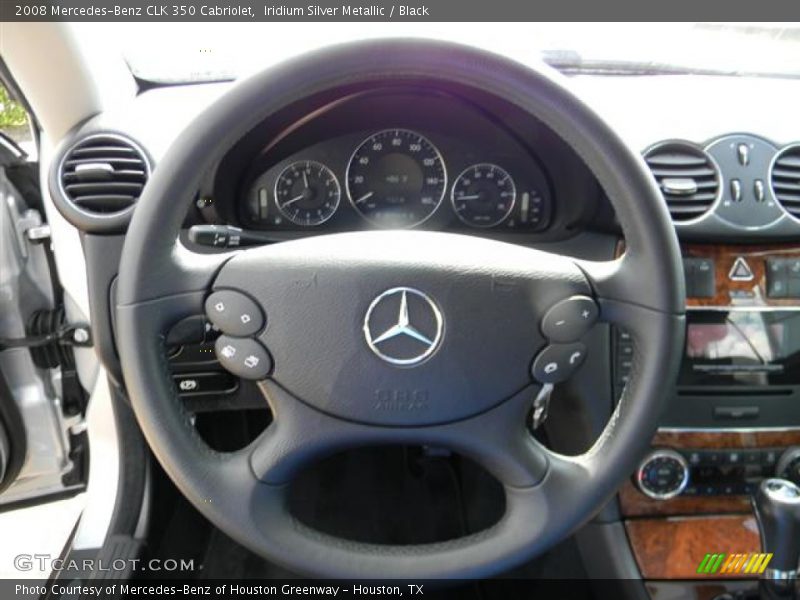 Iridium Silver Metallic / Black 2008 Mercedes-Benz CLK 350 Cabriolet