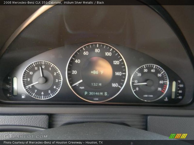 Iridium Silver Metallic / Black 2008 Mercedes-Benz CLK 350 Cabriolet