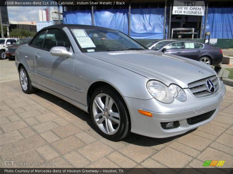 Iridium Silver Metallic / Black 2008 Mercedes-Benz CLK 350 Cabriolet