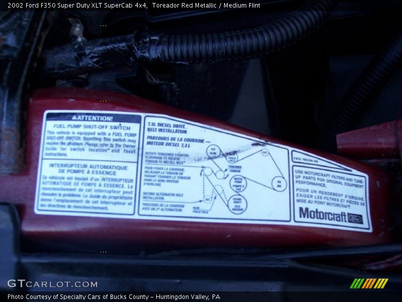 Toreador Red Metallic / Medium Flint 2002 Ford F350 Super Duty XLT SuperCab 4x4