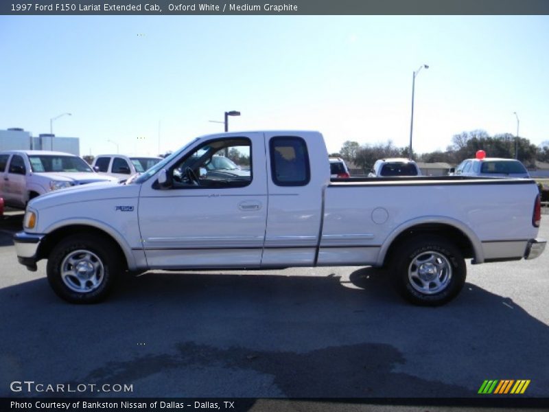 Oxford White / Medium Graphite 1997 Ford F150 Lariat Extended Cab