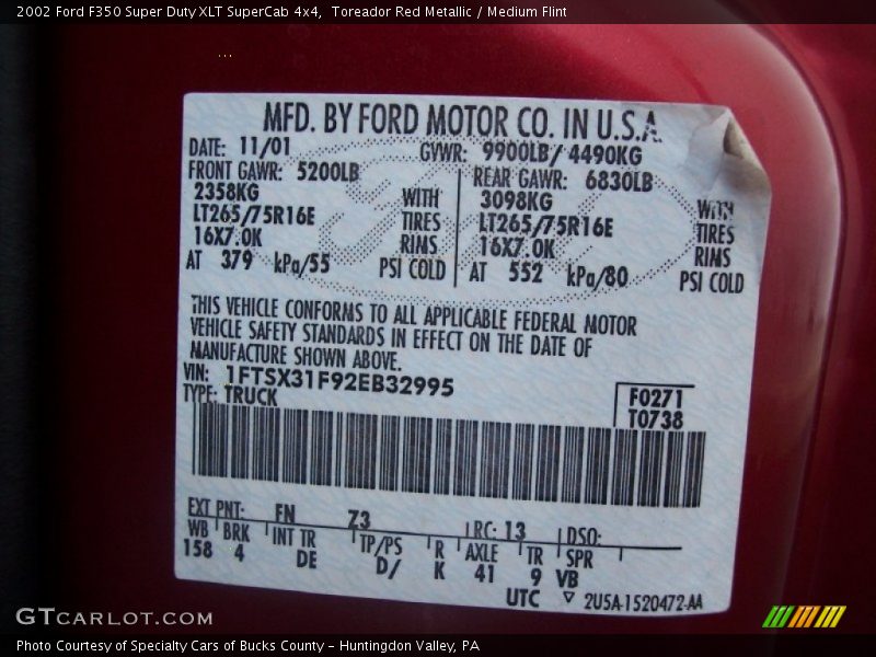 FN - 2002 Ford F350 Super Duty XLT SuperCab 4x4