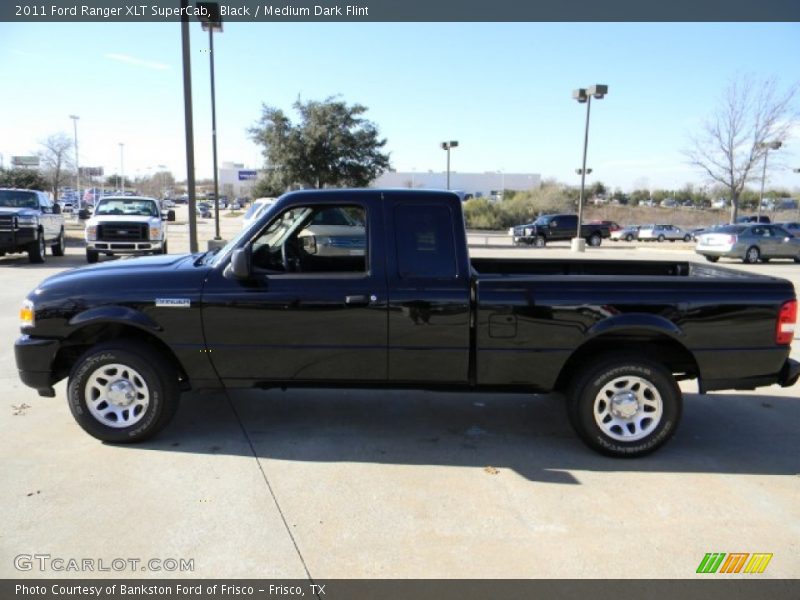 Black / Medium Dark Flint 2011 Ford Ranger XLT SuperCab