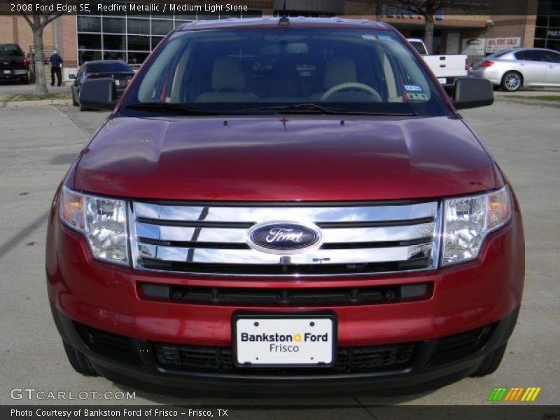 Redfire Metallic / Medium Light Stone 2008 Ford Edge SE