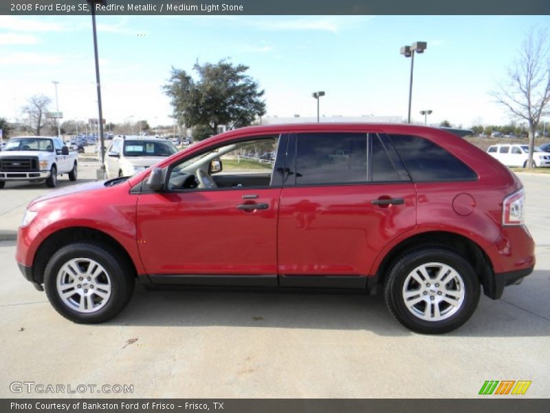 Redfire Metallic / Medium Light Stone 2008 Ford Edge SE