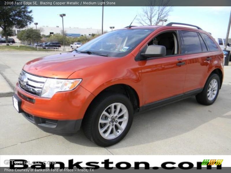 Blazing Copper Metallic / Medium Light Stone 2008 Ford Edge SE