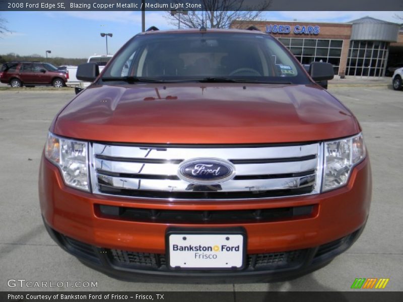 Blazing Copper Metallic / Medium Light Stone 2008 Ford Edge SE