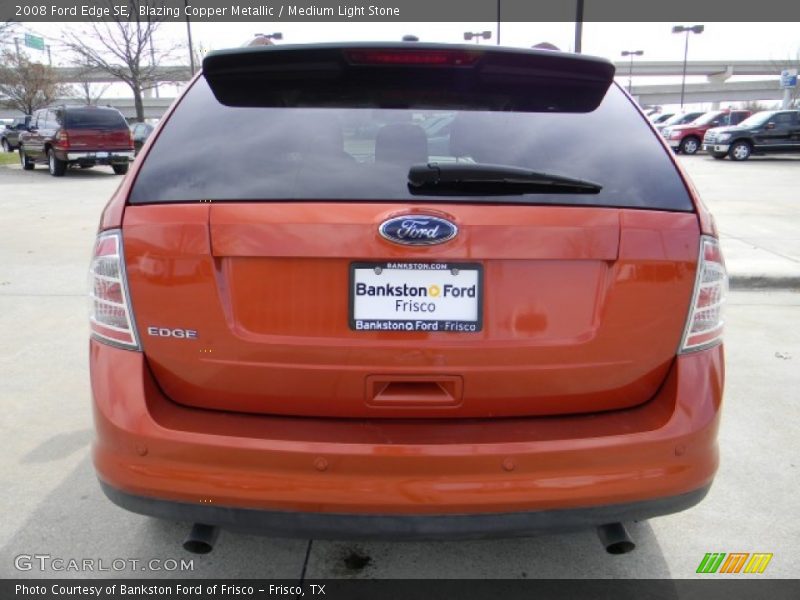 Blazing Copper Metallic / Medium Light Stone 2008 Ford Edge SE