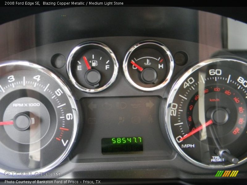 Blazing Copper Metallic / Medium Light Stone 2008 Ford Edge SE