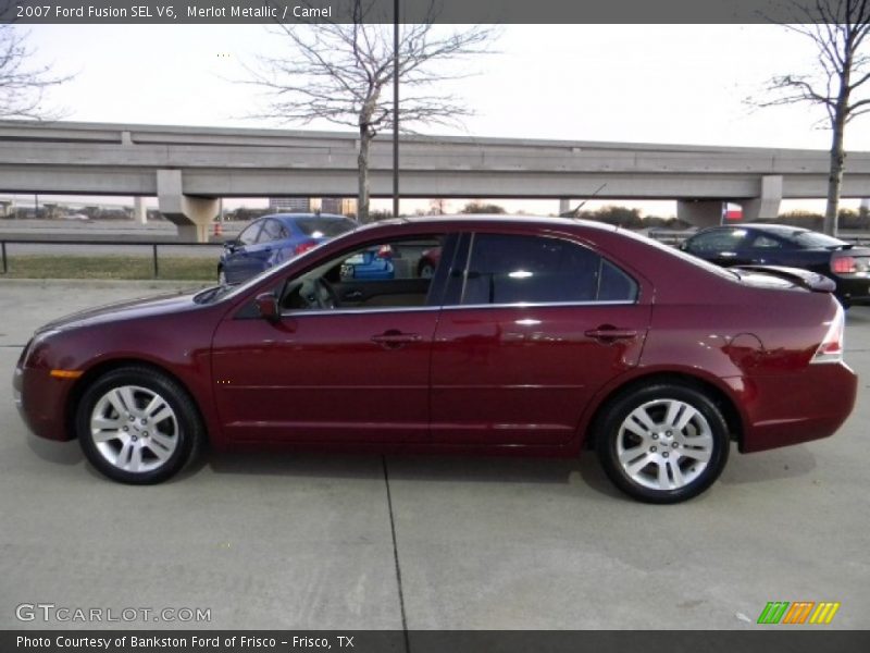 Merlot Metallic / Camel 2007 Ford Fusion SEL V6
