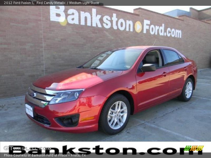 Red Candy Metallic / Medium Light Stone 2012 Ford Fusion S