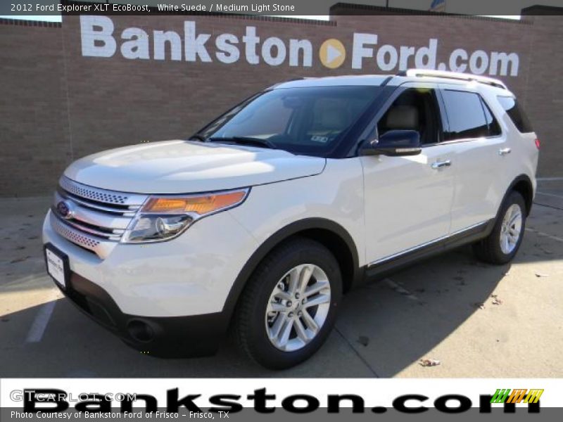 White Suede / Medium Light Stone 2012 Ford Explorer XLT EcoBoost