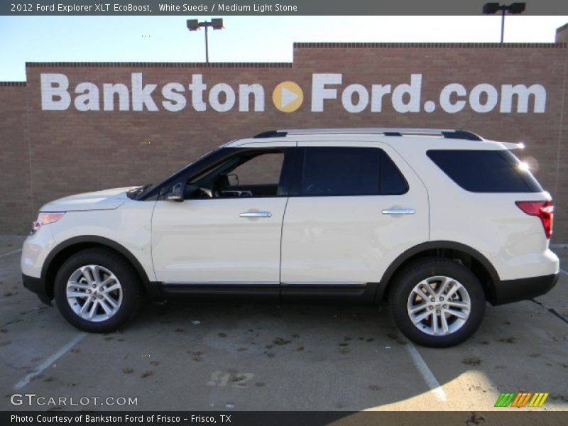 White Suede / Medium Light Stone 2012 Ford Explorer XLT EcoBoost