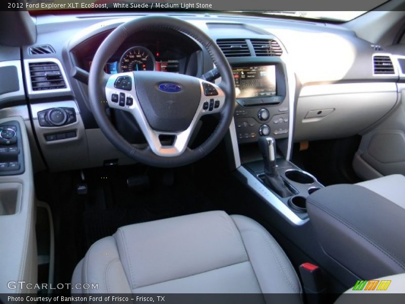 White Suede / Medium Light Stone 2012 Ford Explorer XLT EcoBoost