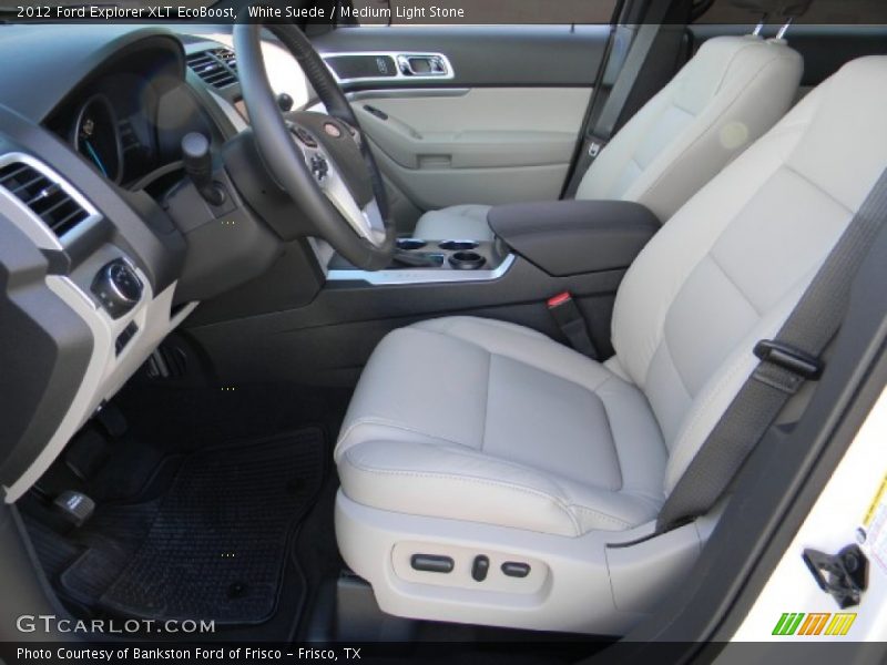 White Suede / Medium Light Stone 2012 Ford Explorer XLT EcoBoost