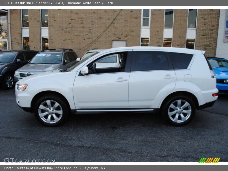 Diamond White Pearl / Black 2010 Mitsubishi Outlander GT 4WD