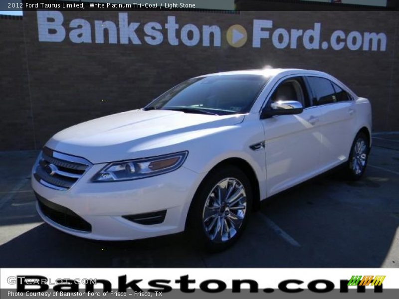 White Platinum Tri-Coat / Light Stone 2012 Ford Taurus Limited