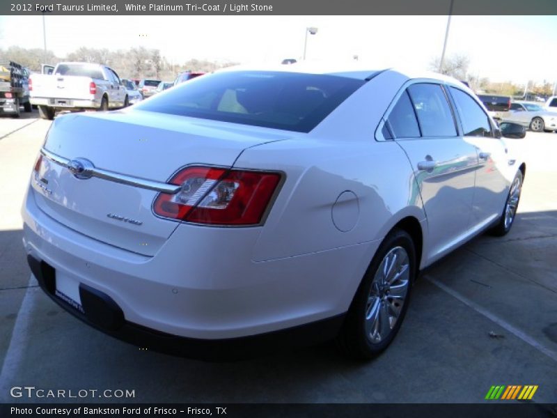 White Platinum Tri-Coat / Light Stone 2012 Ford Taurus Limited