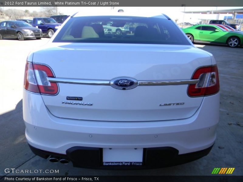 White Platinum Tri-Coat / Light Stone 2012 Ford Taurus Limited