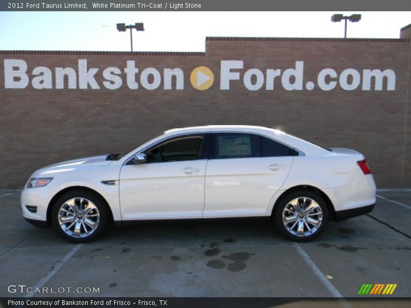 White Platinum Tri-Coat / Light Stone 2012 Ford Taurus Limited