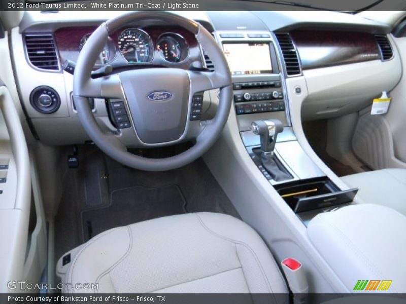 White Platinum Tri-Coat / Light Stone 2012 Ford Taurus Limited