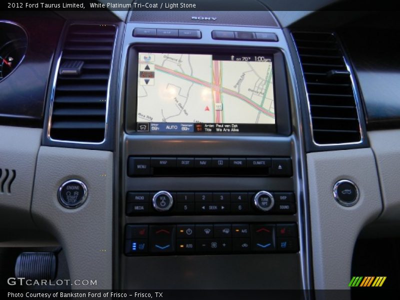 White Platinum Tri-Coat / Light Stone 2012 Ford Taurus Limited