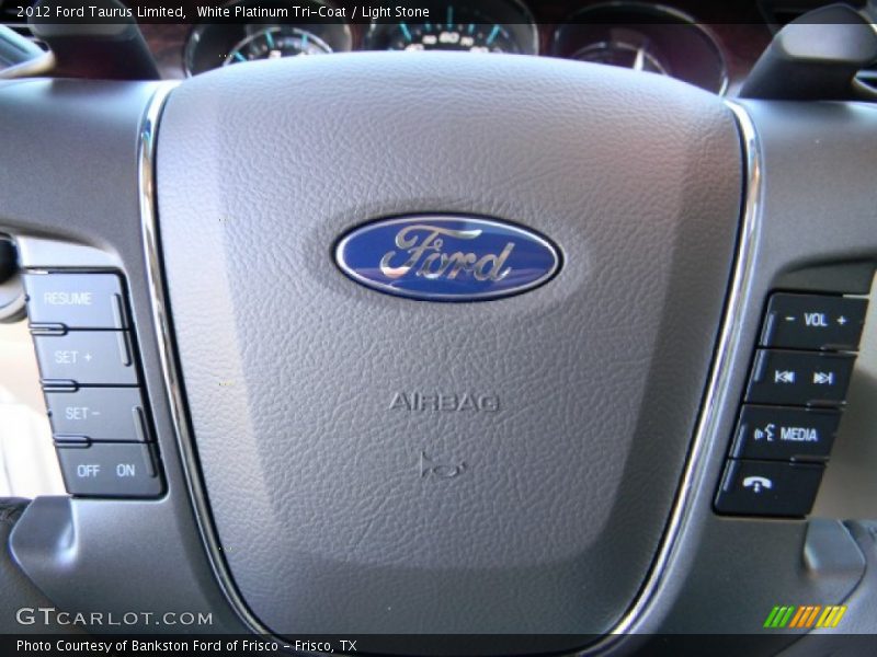 White Platinum Tri-Coat / Light Stone 2012 Ford Taurus Limited