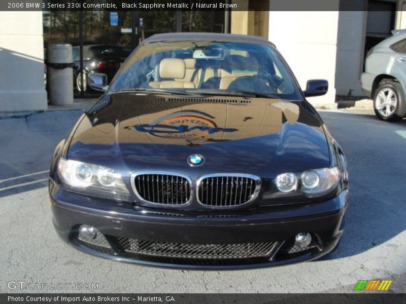 Black Sapphire Metallic / Natural Brown 2006 BMW 3 Series 330i Convertible
