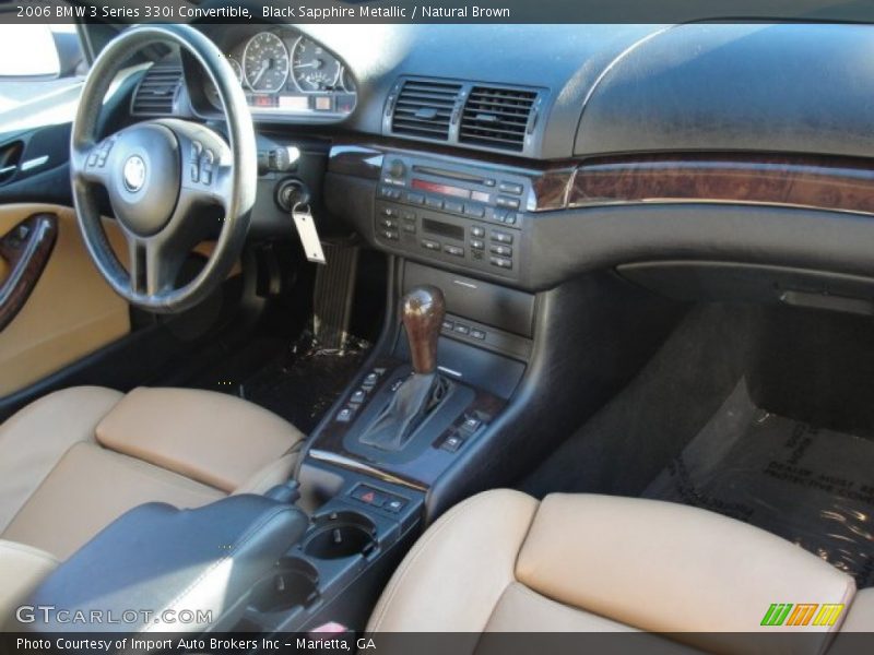 Black Sapphire Metallic / Natural Brown 2006 BMW 3 Series 330i Convertible