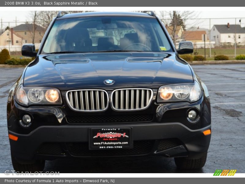 Black Sapphire Metallic / Black 2008 BMW X3 3.0si