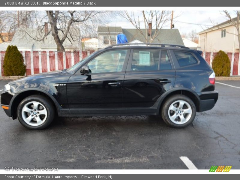 Black Sapphire Metallic / Black 2008 BMW X3 3.0si