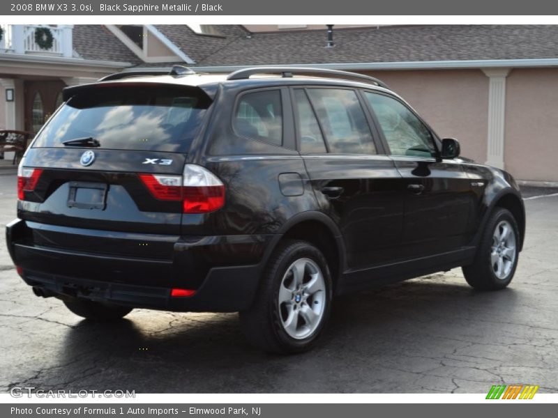 Black Sapphire Metallic / Black 2008 BMW X3 3.0si
