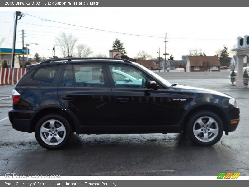 Black Sapphire Metallic / Black 2008 BMW X3 3.0si
