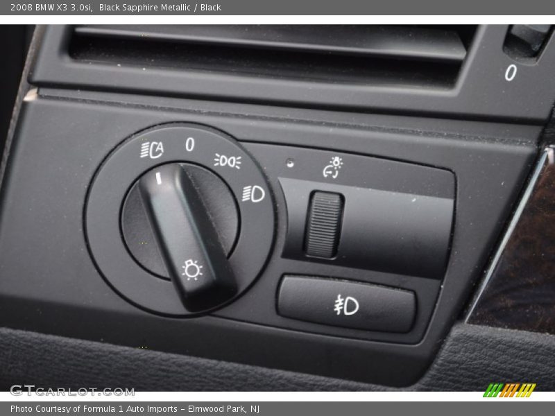Black Sapphire Metallic / Black 2008 BMW X3 3.0si