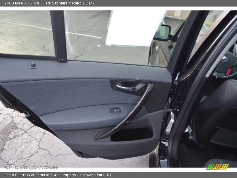Black Sapphire Metallic / Black 2008 BMW X3 3.0si