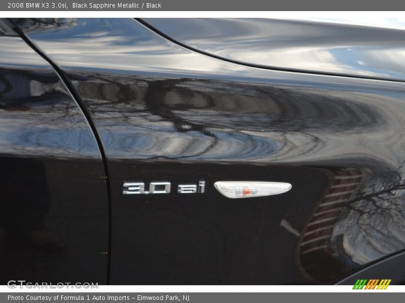 Black Sapphire Metallic / Black 2008 BMW X3 3.0si