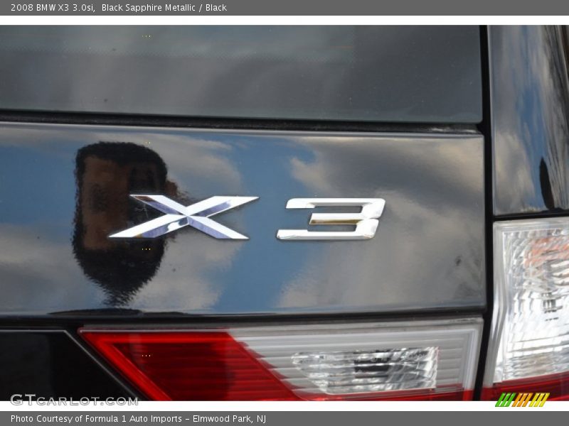 Black Sapphire Metallic / Black 2008 BMW X3 3.0si