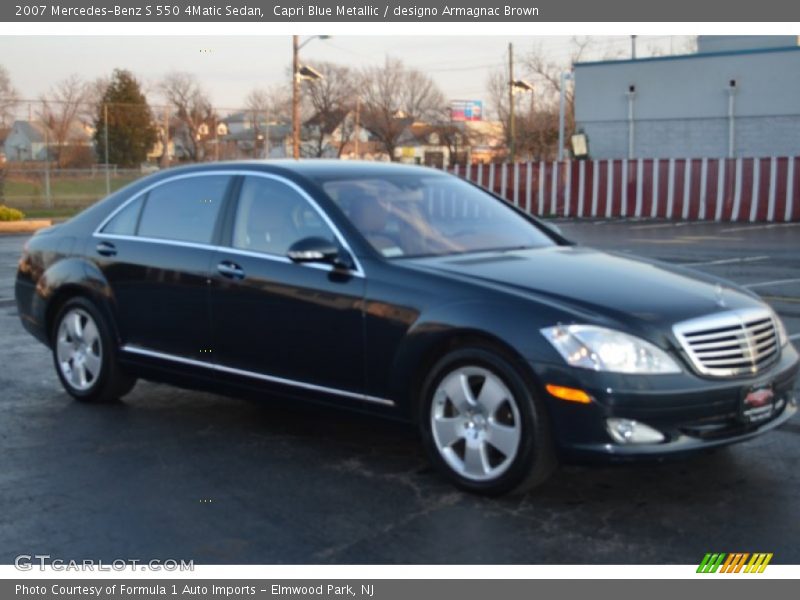 Capri Blue Metallic / designo Armagnac Brown 2007 Mercedes-Benz S 550 4Matic Sedan
