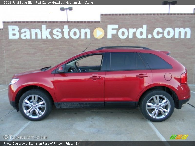Red Candy Metallic / Medium Light Stone 2012 Ford Edge SEL