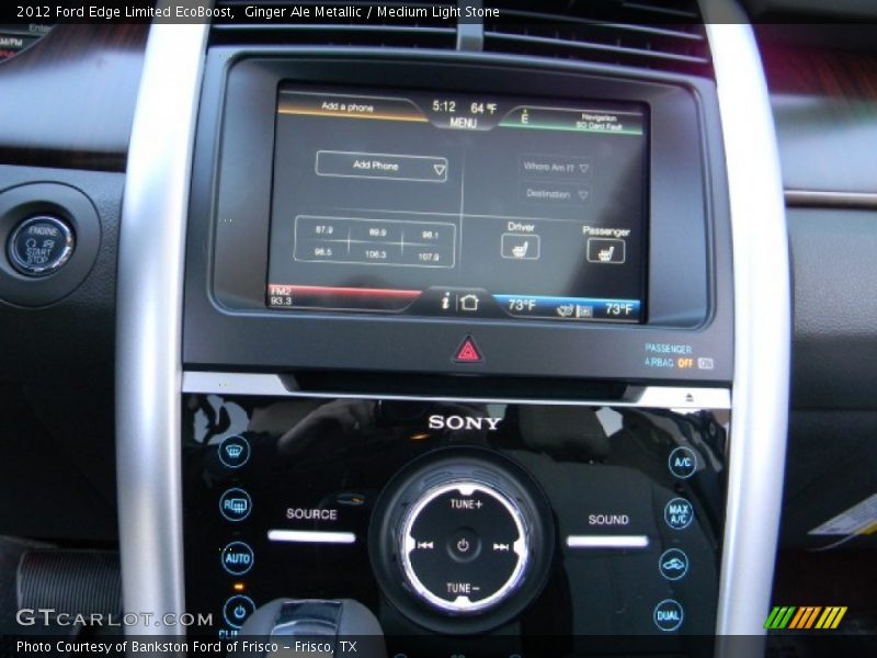 Ginger Ale Metallic / Medium Light Stone 2012 Ford Edge Limited EcoBoost