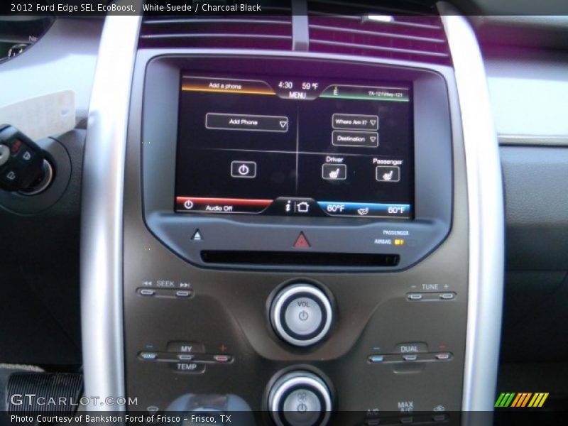 White Suede / Charcoal Black 2012 Ford Edge SEL EcoBoost