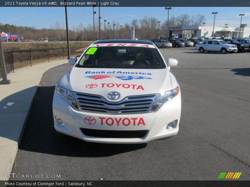 Blizzard Pearl White / Light Gray 2011 Toyota Venza V6 AWD