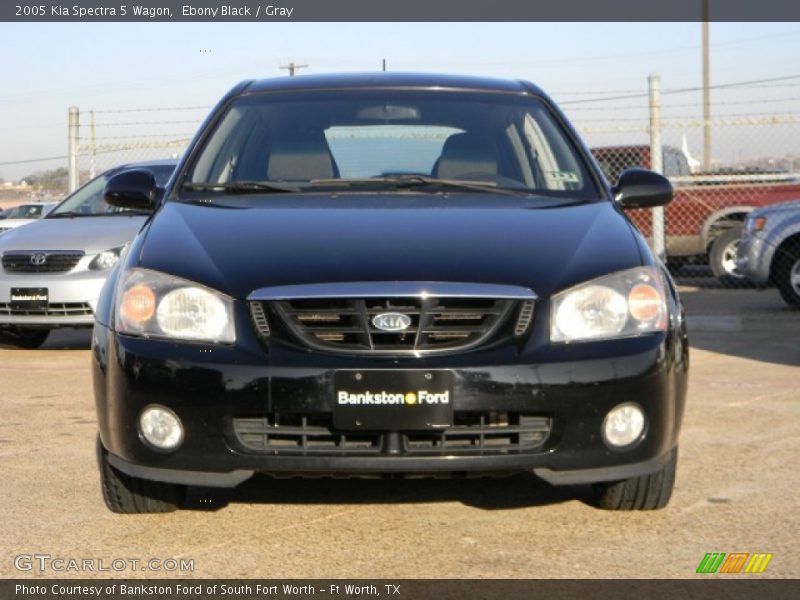 Ebony Black / Gray 2005 Kia Spectra 5 Wagon