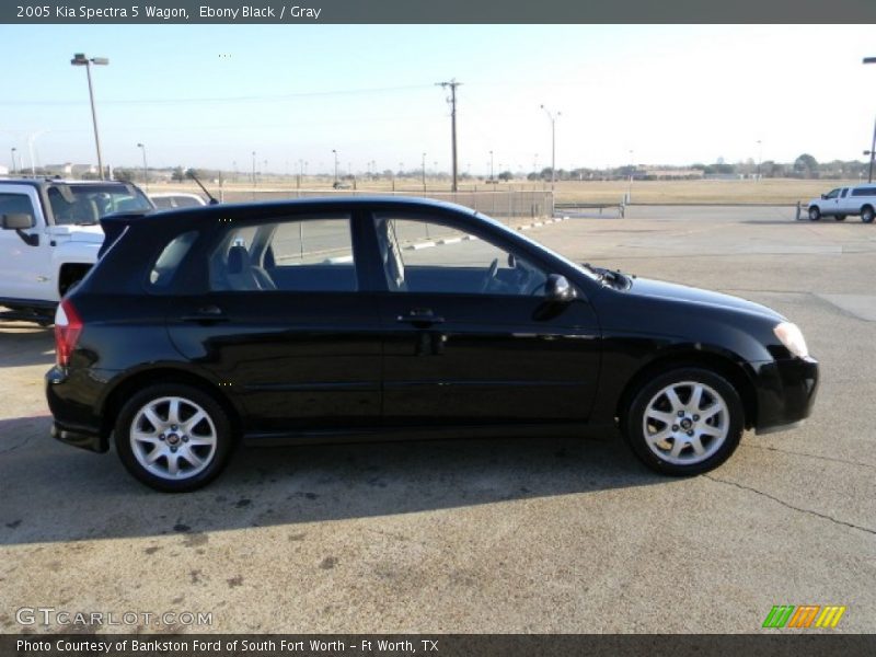 Ebony Black / Gray 2005 Kia Spectra 5 Wagon