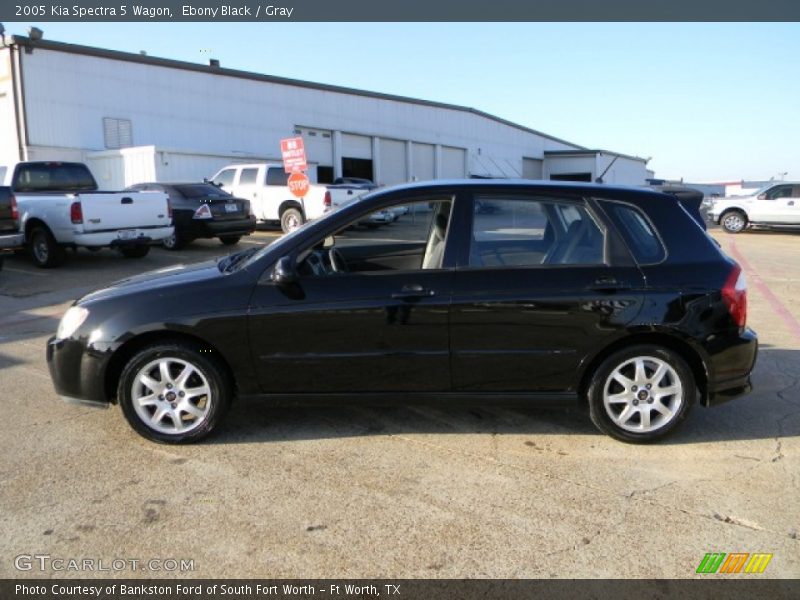 Ebony Black / Gray 2005 Kia Spectra 5 Wagon