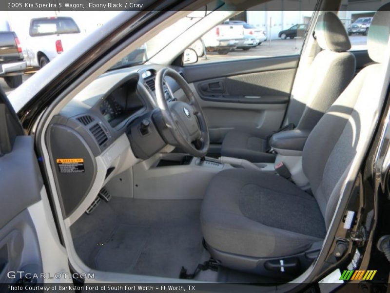 Ebony Black / Gray 2005 Kia Spectra 5 Wagon