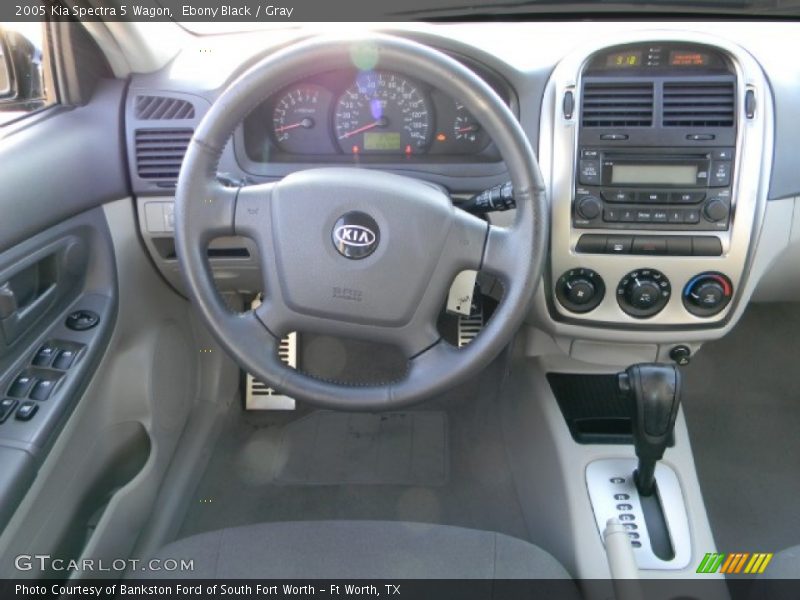 Ebony Black / Gray 2005 Kia Spectra 5 Wagon